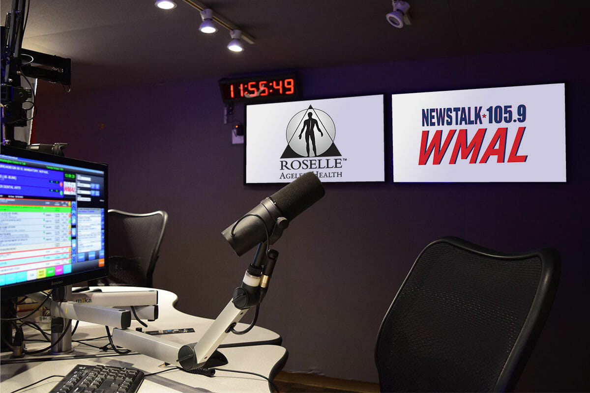 Ageless Health with Dr Tom Roselle LIVE on WMAL - studio photo